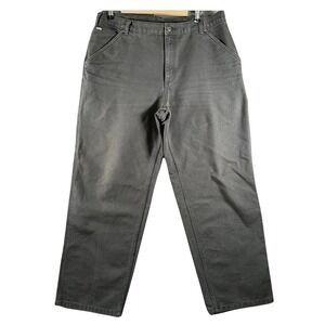 Sorel Mens Carpenter Pants Charcoal Gray Cotton Canvas Utility Workwear 36x30